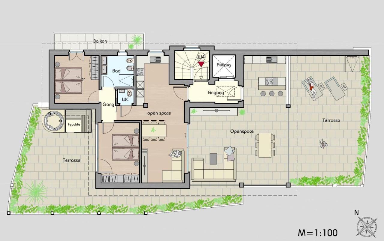 Penthouse & Garden - Luxury Apartment Postal / Burgstall Zewnętrze zdjęcie